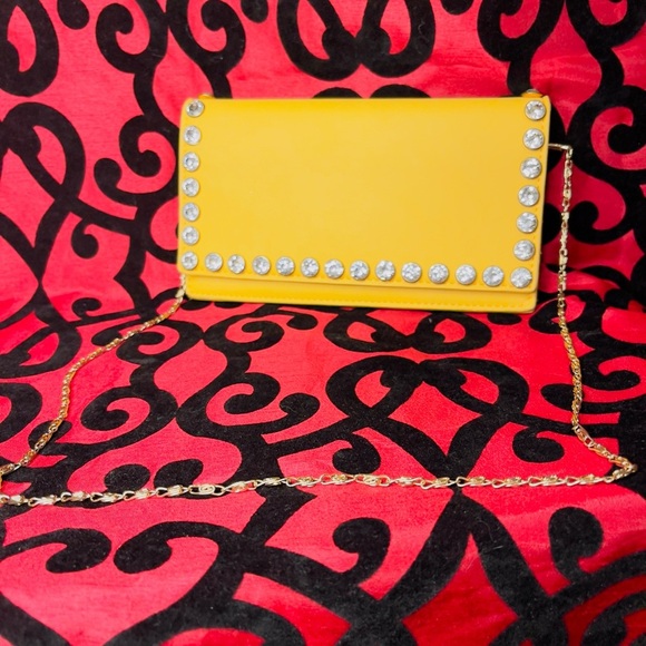 Handbags - - Women’s Faux Leather Clutch Purse Yellow